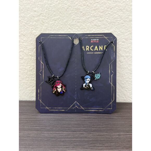 Arcane Vi & Jinx Best Friend Cord Necklace Set - Picture 1 of 2
